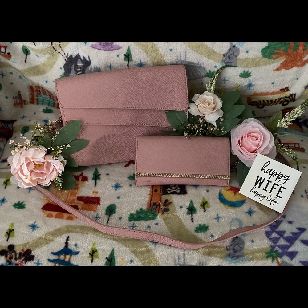 Pretty pink purse and matching wallet